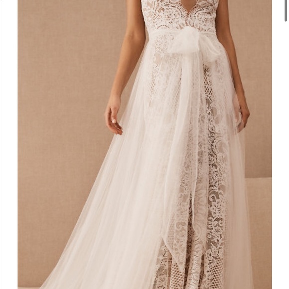 Watters Danbury Bridal Overskirt from BHLDN - Picture 3 of 6